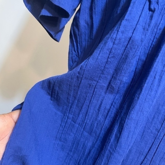 Lauren Ralph Lauren dress woman’s cotton Blue casual VNeck size XSmall - Picture 9 of 15